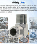 Built Tough 90 Degree JIC 37 Degree Male To Three Quarter Inch NPTF Male Hydraulic Elbow Adapter For Tight Hose Routing And Universal System Compatibility Carbon Steel 1/2 JIC to 3/4 NPTF elbow
