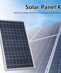 Front view of 80W Solar Panel Kit With 60A Charge Controller Dual Chip Design Two 40W Monocrystalline Panels in outdoor setting