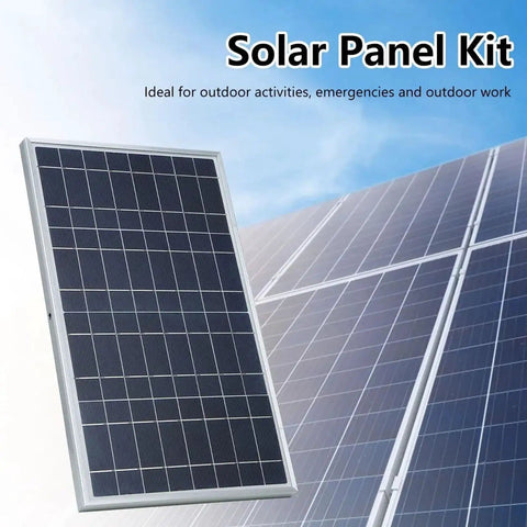 Front view of 80W Solar Panel Kit With 60A Charge Controller Dual Chip Design Two 40W Monocrystalline Panels in outdoor setting
