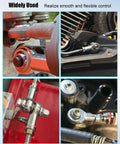Stainless Steel Rod End Bearing Heim Joint 1/2 x 1/2-20 RH Female Thread Heavy Duty Workhorse Grade With High Load Capacity Ultra Precision Low Noise One Way Lubrication Valve For Quick Oil Injection Locking Ball and Copper Ring, installed on vehicle linkage