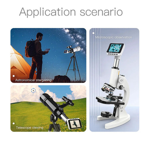 Dope WiFi Eyepiece For Telescopes And Microscopes With 2.8 Inch Display in use for stargazing and microscopic observation