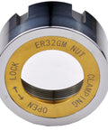 Front view of ER32 Bearing Collet Nut M40x1.5 Dead On Precision TIR 0.005mm for CNC Tool Holders with locking mechanism