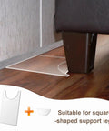 Legit Heavy Duty Clear Acrylic Couch Wall Spacers And Bed Stops For Smooth Sofa Gliding No Fuss Installation Universal Furniture Bumpers under square support leg on wood floor