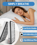 MERV 13 Pleated Air Filter Replacement 20x20x3 for Whole Home Return Air Grille with woman sleeping background, 2 Pack