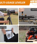 Universal Magnetic Base Scope Leveling Kit with No-Fuss Heavy-Duty Mounting System used on camera, rifle, frame, shooting table