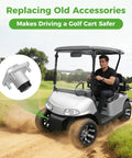 Straight Swap Aluminum Front Wheel Hub Assembly for EZGO RVX Golf Cart 2008 Up Gas Electric Set of Two Heavy Duty on golf course.