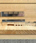 Stainless Steel Beehive Entrance Reducer Kit, 20 Sets Anti Escape Hive Door installed on wooden beehive, front view
