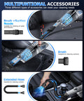 Cordless Handheld Vacuum With 16000 Pa Suction Rechargeable Portable Car And Home Cleaner with multiple accessories