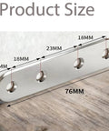 Product size diagram for Heavy Duty Stainless Steel Straight Brackets And Tough As Nails Repair Plates, 76x16mm dimensions.