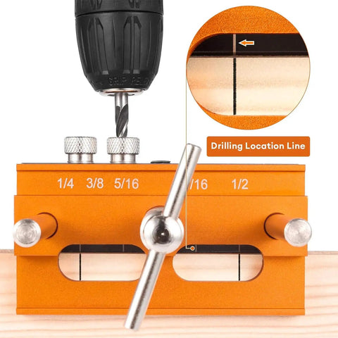 Self Centering Dowel Jig Kit For 6.8 Inch Timber Woodworking Center Doweling Drill Guide For Straight Holes Portable Drill