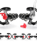 Triple Flanged Silicone Earpiece Earmold Earbud Earplug Black Medium Pack Of Four For Comfy Listening In Coil Tube Audio Kits