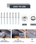 Aluminum Pop Rivets Kit, 60-Piece Set, Diameter Three Sixteenth Inch, Grip Length Three Quarter Inch, installation steps shown.