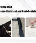 Tile Repair Cream 100ml Quick Dry Crack Adhesive With Brush applied on cement and tile surfaces for waterproof sealing.