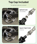 Upgraded Bike Crank Puller Kit With Wrench And Top Cap For Easy Crank Removal Fits Square Taper Shimano Octalink ISIS Splined