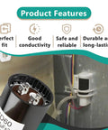 Washer Start Capacitor Replacement Part For Most Top And Front Load Washers Fits 661606 WP8572717 2859 357021 W10244889 3949169 482156 Black Durable Replacement Part For Easy Fix And Long Lasting Performance. Black washer start capacitor with terminals installed in machine