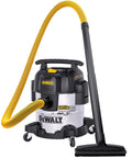 StealthSonic 5 Gallon Wet Dry Shop Vacuum Ultra Quiet With 4 HP Power Stainless Steel Canister Includes 6 Dust Bags For Quick Cleanups