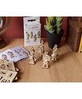 Hogwarts Student U Fidgets Four Pack Magical Themed Fidget Toys For Stress Relief Desk Toys Brain Breaks And Collectors Perfect Gift For Harry Potter Fans And STEM Play Lovers wooden figures on desk