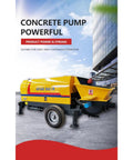 Beefy Trailer Mounted Hydraulic Concrete Pump With High Flow For Nonstop Material Delivery In Commercial Buildings, warehouses