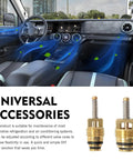 17 Pcs Air Conditioning Valve Core Kit for R12 and R134A With Teflon Seal Caps, Schrader Valve Kit shown in car interior view
