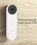 No Drill Doorbell Mount For Google Nest Doorbell Battery With Adhesive Wall Mount Easy Setup No Screws Damage Free Keeps Your Wall Clean