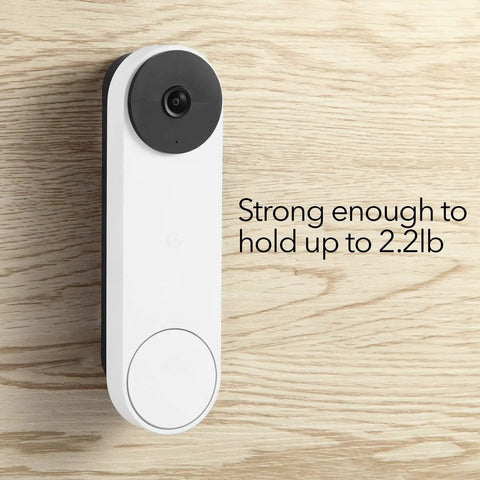 No Drill Doorbell Mount For Google Nest Doorbell Battery With Adhesive Wall Mount Easy Setup No Screws Damage Free Keeps Your Wall Clean