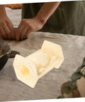 Roman Column Balustrade Mold For DIY Concrete Projects, Lightweight And Easy Release, beige mold on a table