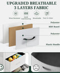 Description of Cozy Two Drawer Nightstand With Removable Fabric Drawers And Wooden Top End Table construction materials