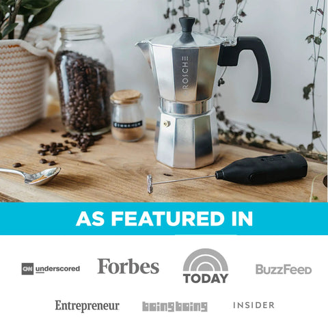 Stovetop Espresso Moka Pot For Home And Camping 6 Cup Italian Style Coffee Maker on a wooden table