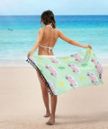 Person wearing Loose Fit Swim Cover Up For Hot Summer Days Ultra Lightweight Breathable Polyester Beachwear on a beach