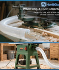 2.5 Inch Clear PVC Dust Collection Hose 20 Foot Long Flexible Tube With Carbon Steel Wire Reinforcement For Woodworking