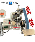 Game Changer 550W Variable Speed Belt Sander With Vfd Panel And Swift Reverse Toggle For Smooth Metal Finishing And Custom Knife Crafting Ships Direct With Dual Rubber Rollers And Three Premium Belts, showing control panel and sanding belt.