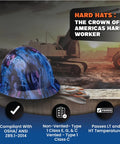 Full Brim Hard Hat With Color Weave Gloss, All Day Comfort, OSHA Approved And ANSI Z89.1 Type 1, Meets Class E G C Standards
