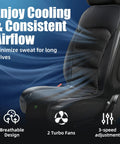 Beat The Heat With A Universal Cooling Car Seat Cover, 12V-24V, 3-Speed Air Cooled Seat Cushion For Cars, Trucks, SUVs, And Office
