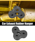 Super Durable 11mm 3 Hole Muffler Exhaust Hanger Bushing Rubber Mount Bracket Kit For Tail Pipe Insulator Replacement Perfect Fits XF XJ Years 2008 To 2018 Black Auto Parts Upgrade Your Ride Today black 3-hole rubber exhaust hanger on tail pipe