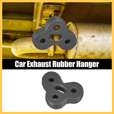 Super Durable 11mm 3 Hole Muffler Exhaust Hanger Bushing Rubber Mount Bracket Kit For Tail Pipe Insulator Replacement Perfect Fits XF XJ Years 2008 To 2018 Black Auto Parts Upgrade Your Ride Today black 3-hole rubber exhaust hanger on tail pipe
