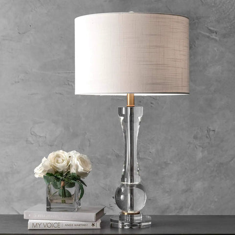 Sleek 28 Inch Metal Flask Table Lamp With On Off Switch 3 Way Lighting For Living Room Or Bedroom Contemporary Modern Desk Lamp Type A Bulb Required Tall Metal Accent Light For Home Decor And Ambiance beside a book and flowers.