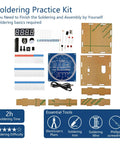 Hands On Soldering Practice Kit With Digital Clock Rotating LED Running Light Temperature Control Light Control Transparent Case parts