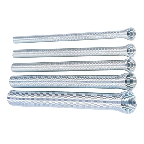 Pro Spring Steel Pipe Bender Kit 1/2 In 5/8 In coils for soft copper tubing, designed for easy bending and precision control.