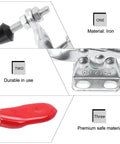 4 Piece Horizontal Toggle Clamp Set Fast Locking Clip With Straight Line Push Pull Action details showing iron material.
