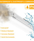 4 Foot LED Vapor Tight Shop Light With Adjustable Power And CCT 7800 Lumens IP65 Waterproof And Dustproof design