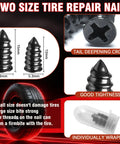 All Tire Types Repair Glue Kit With Tough As Nails Waterproof Flexible Rubber Cement For Cars Motorcycles Bikes And More Seamless Bonding 20ml Two Nail Sizes Pro with tire repair nails