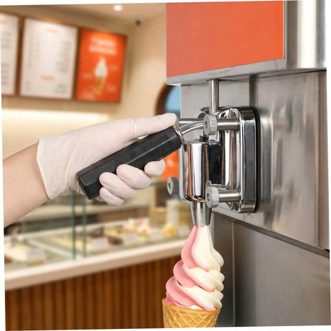 Ice Cream Maker Handle Replacement Part With Adjustable High Accuracy Lever For Precise Scoops Easy Install Must Have Plastic And Metal Kitchen Accessory For Home Use on machine