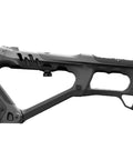 D Tac Quick Release Butt Extension For Crossbows Cuts Cocking Effort By Up To 25 Percent, black extension, side view