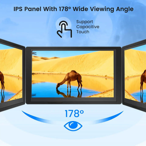 7 Inch ESP32 Display With 800 By 480 IPS HMI AI Touch Screen In Acrylic Case WiFi 2.4GHz Bluetooth 5.0 Dual Core LX7 Up To 240MHz 16M Flash 8M PSRAM 512KB SRAM AI Speech Interaction, 178° IPS panel and capacitive touch