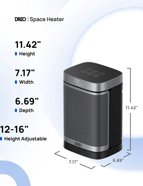 Space Heater 1500W Portable Electric Heater For Indoor Use With Remote PTC Ceramic Thermostat Fast Heat 70 Degree Oscillation
