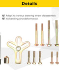 Harmonic Balancer Steering Wheel Puller Kit 13 Piece Flywheel And Crankshaft Pulley Removal Set with various bolts and designs.