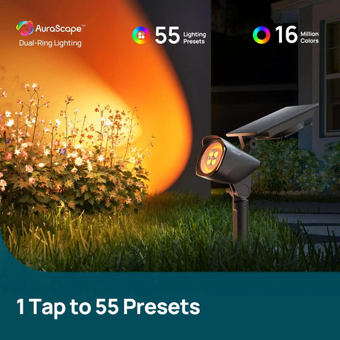 Badass Dual Ring Solar Spotlights Outdoor Waterproof With Usb C Rechargeable Dual Beam Tuning For Yard Trees And Patio Plants Zero Hassle Hookup Straight Up Premium Outdoor Ambiance Lighting
