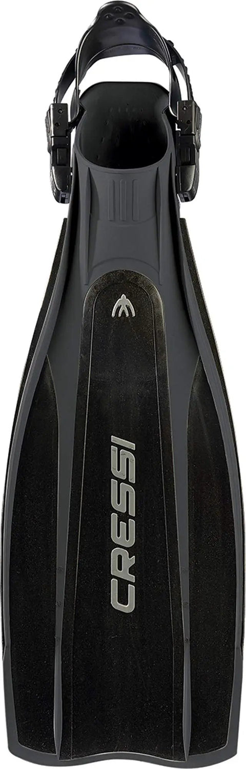 Pro Light Adjustable Open Heel Dive Fins For Scuba And Snorkel Enthusiasts, Easy Kick With Dual Material Blade In Black Medium Large