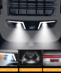 Front view of Heavy Duty Four Wheel Electric Golf Cart With 800W Motor And Built In Reverse Camera, showcasing LED headlights and turn signals.