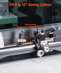 Installed 8-piece steel quick-change tool post set on metal lathe with tool holders